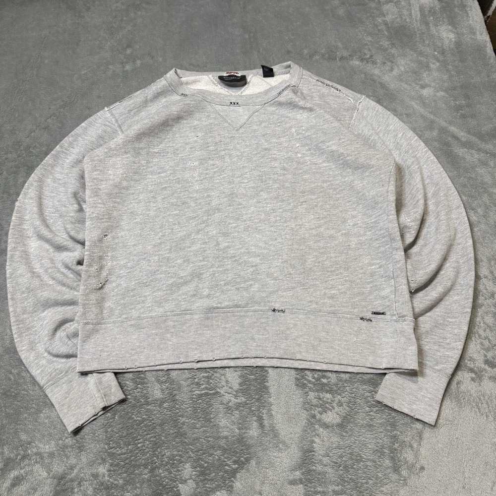 Scotch & Soda LOVE Trainer Sweatshirt Amsterdam Distressed Gray Size 1 (Small)